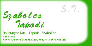 szabolcs tapodi business card